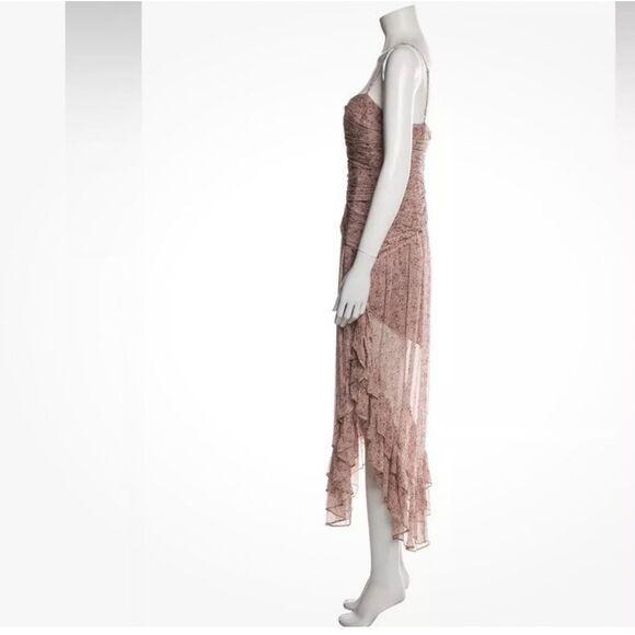 Shona Joy PAULETTE RUCHED MIDI Pink Size L NWOT - Picture 7 of 8